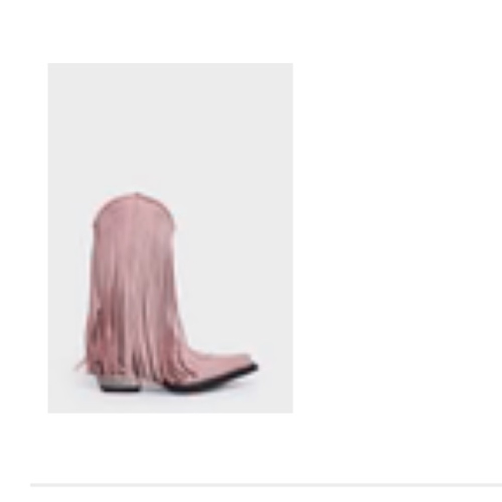 Dolls Kill Pink Fringe Western Boots - Picture 8 of 12